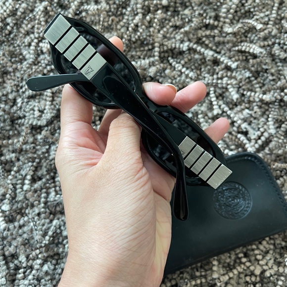 Versace Round Tinted black cat eye Sunglasses - Picture 2 of 4